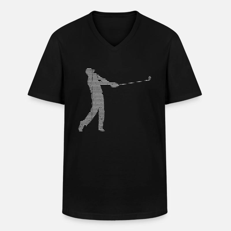 Golf - Männer-T-Shirt mit V-Ausschnitt - Schwarz