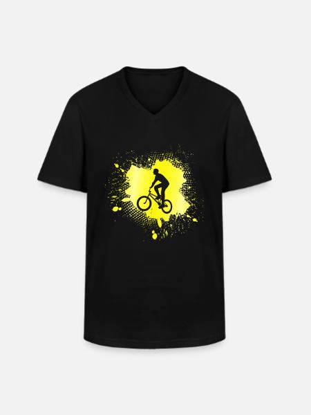 bmx - Männer-T-Shirt mit V-Ausschnitt - Schwarz