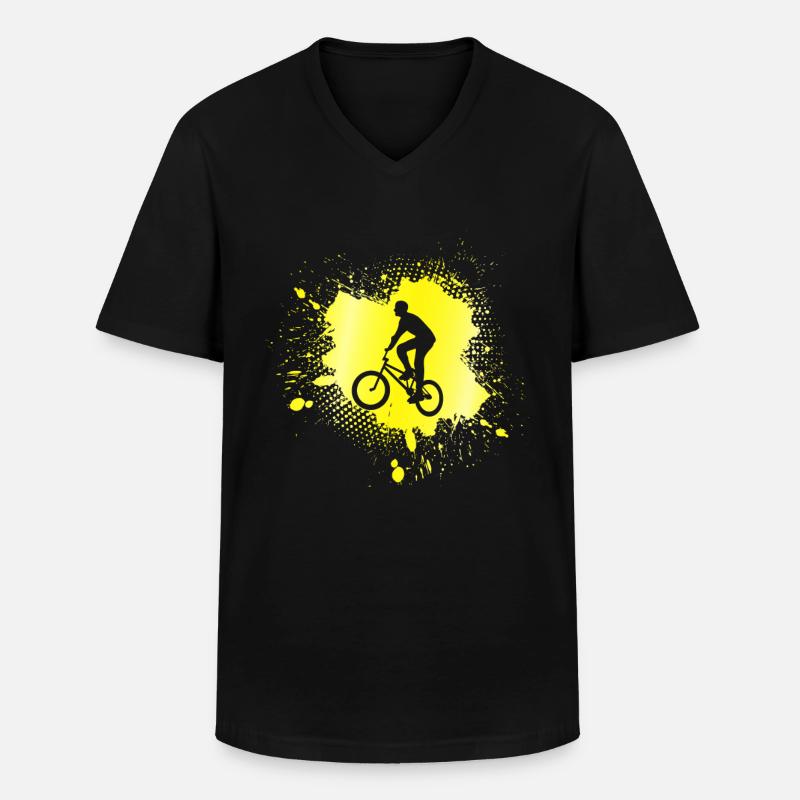 bmx - Männer-T-Shirt mit V-Ausschnitt - Schwarz