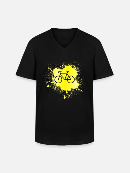 Bicycle - Men's V-Neck T-Shirt - black