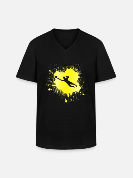 Goalkeeper - Men's V-Neck T-Shirt - black
