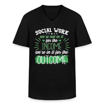 Sozialarbeit - Männer-T-Shirt mit V-Ausschnitt - Schwarz - Vorne - AI Model Male 178 dark (178cm)