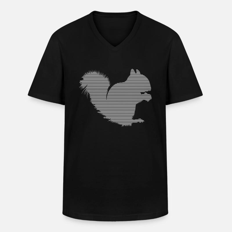 Eichhörnchen - Männer-T-Shirt mit V-Ausschnitt - Schwarz