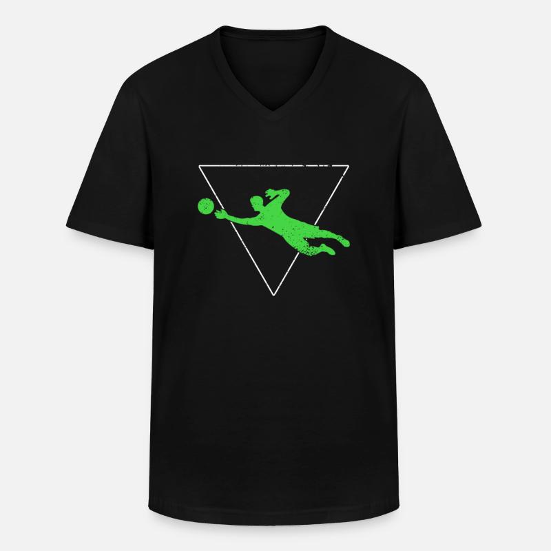 Torwart - Männer-T-Shirt mit V-Ausschnitt - Schwarz