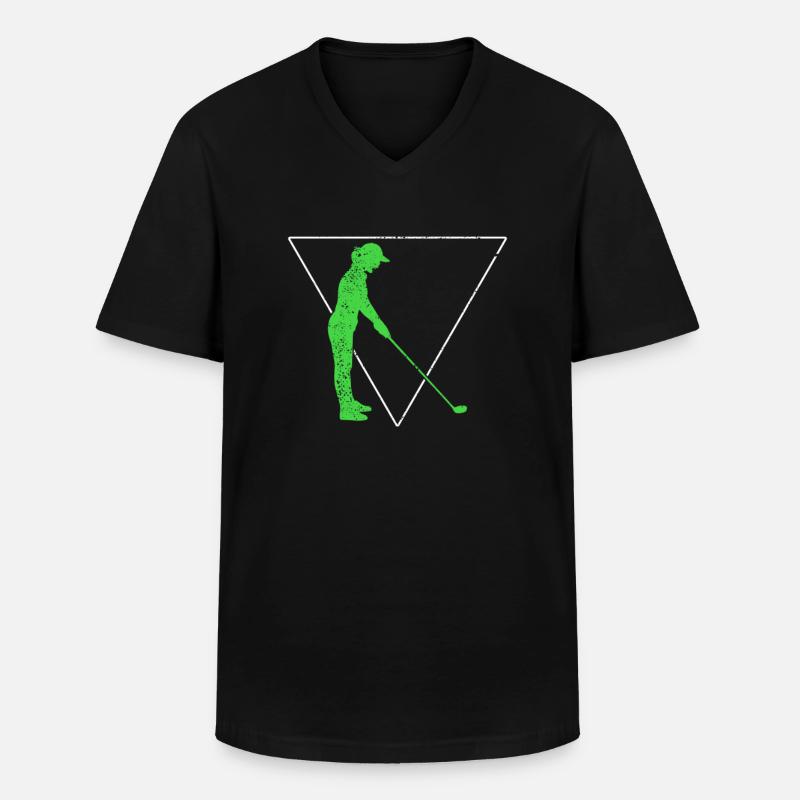 Golf - Männer-T-Shirt mit V-Ausschnitt - Schwarz