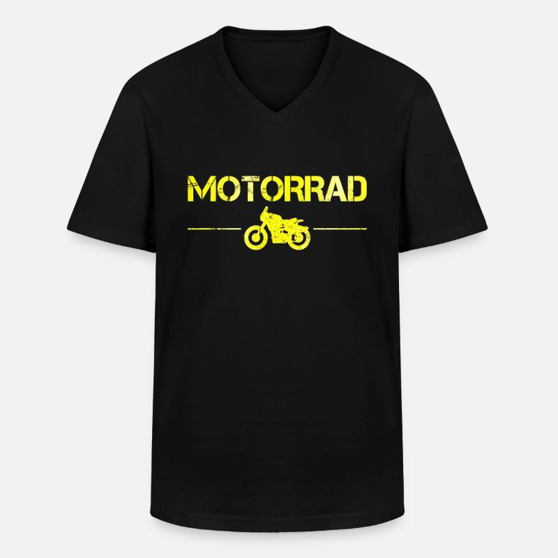 Motorrad - Männer-T-Shirt mit V-Ausschnitt - Schwarz