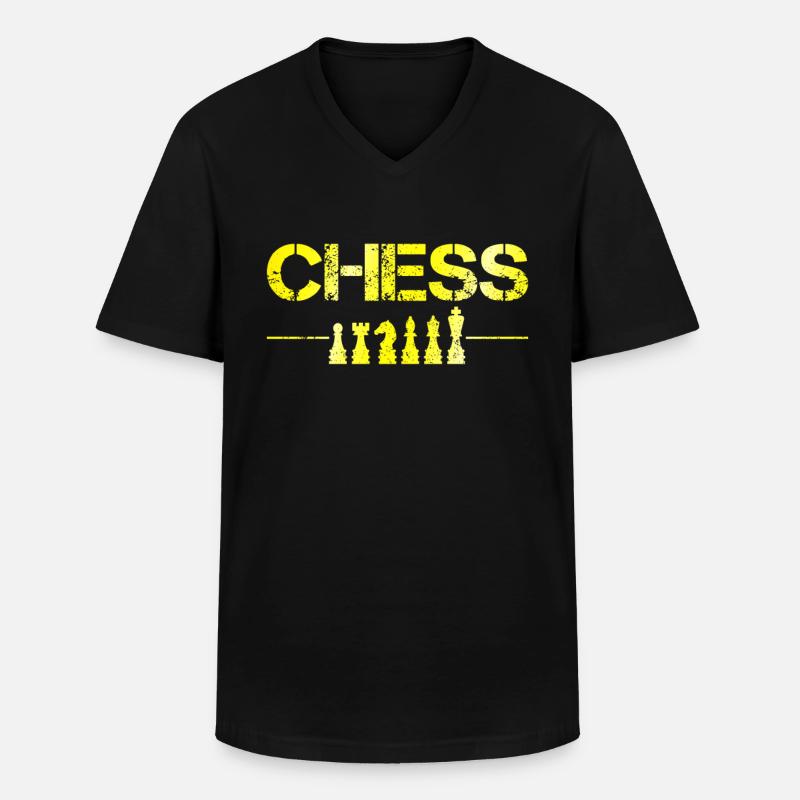 Schach - Männer-T-Shirt mit V-Ausschnitt - Schwarz