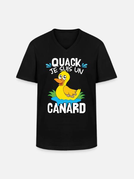 Je Suis Un Canard - T-shirt col V Homme - noir