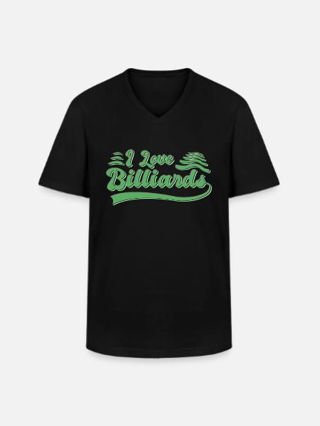 Ich liebe Billiard - Männer-T-Shirt mit V-Ausschnitt - Schwarz