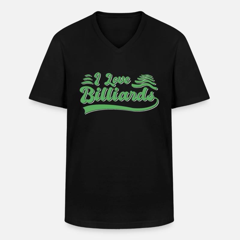 Ich liebe Billiard - Männer-T-Shirt mit V-Ausschnitt - Schwarz