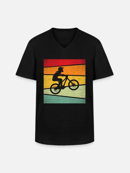 Mountain Bike Retro - Men's V-Neck T-Shirt - black