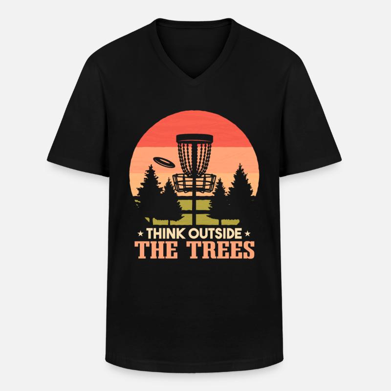 Frisbee-Golfspieler - Männer-T-Shirt mit V-Ausschnitt - Schwarz