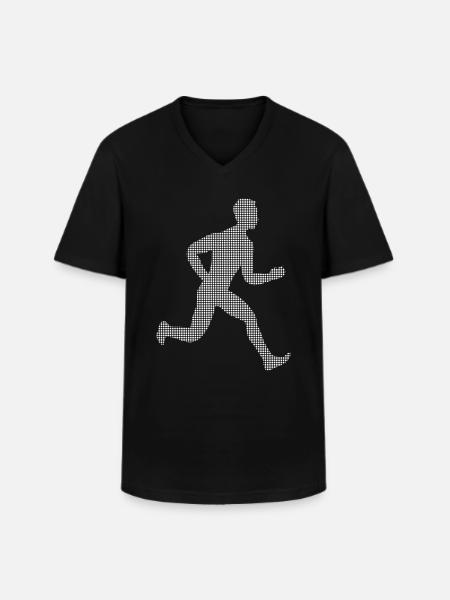 Jog - Men's V-Neck T-Shirt - black