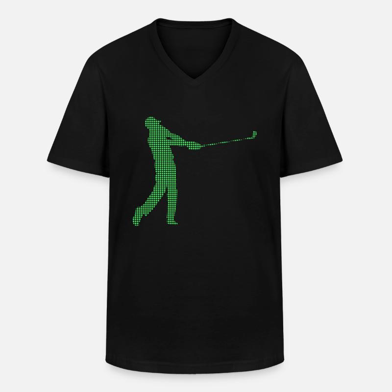 Golf - Männer-T-Shirt mit V-Ausschnitt - Schwarz