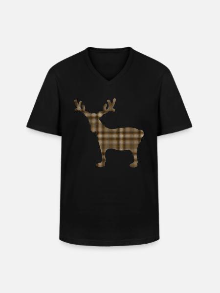 Elk - Men's V-Neck T-Shirt - black