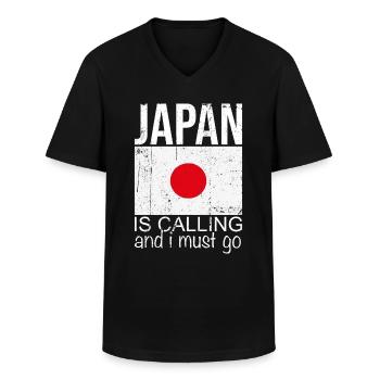 Japan Spruch - Männer-T-Shirt mit V-Ausschnitt - Schwarz - Vorne - AI Model Male 178 dark (178cm)