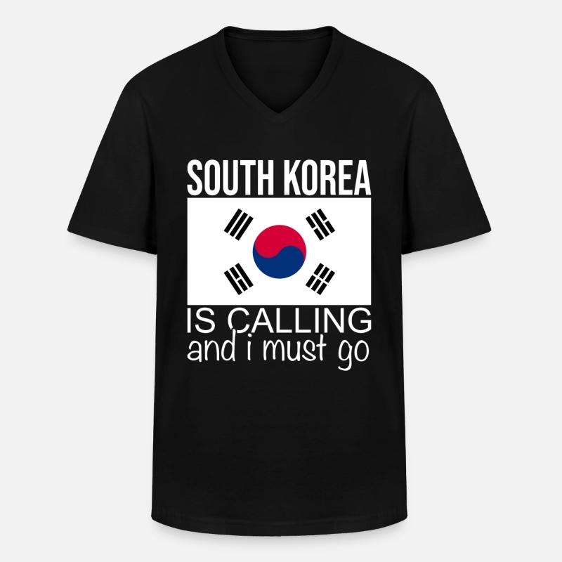 Südkorea Spruch - Männer-T-Shirt mit V-Ausschnitt - Schwarz