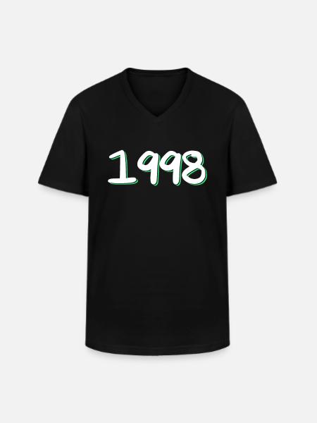 1998 Anniversaire - T-shirt col V Homme - noir