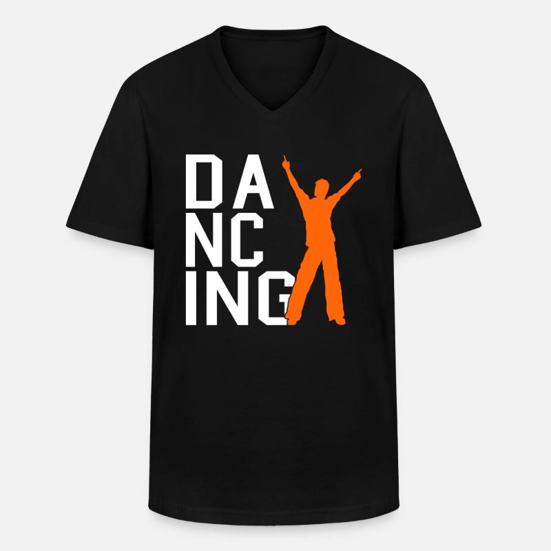 Tanzen - Männer-T-Shirt mit V-Ausschnitt - Schwarz