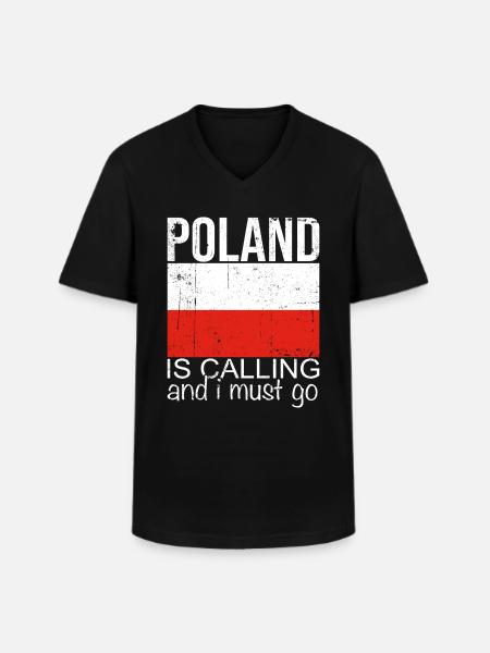Poland Saying - Men's V-Neck T-Shirt - black