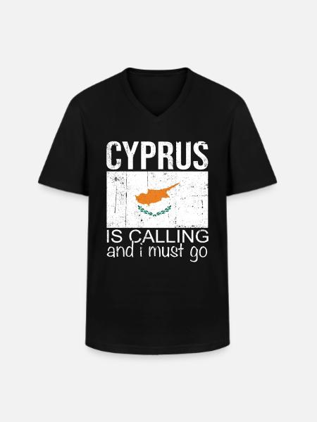 Chypre Dicton - T-shirt col V Homme - noir