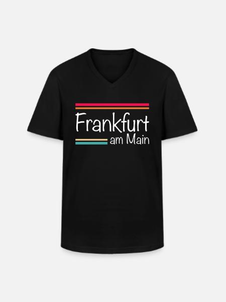 Frankfurt am Main - Men's V-Neck T-Shirt - black