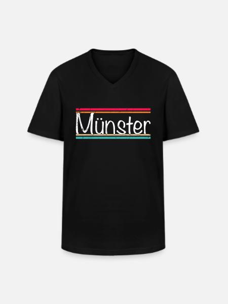 Minster - Men's V-Neck T-Shirt - black