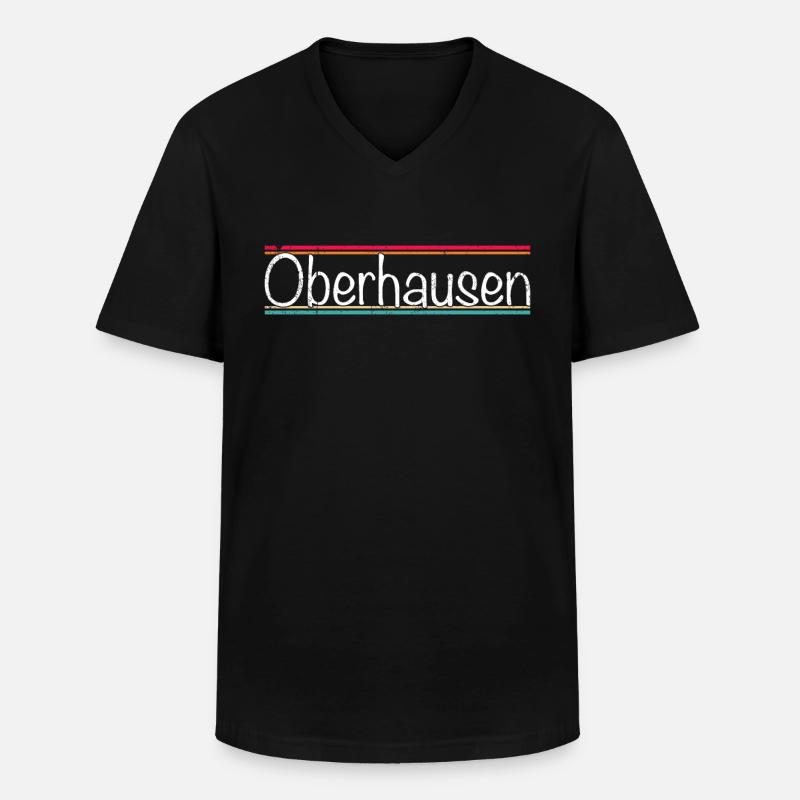 Oberhausen - Männer-T-Shirt mit V-Ausschnitt - Schwarz