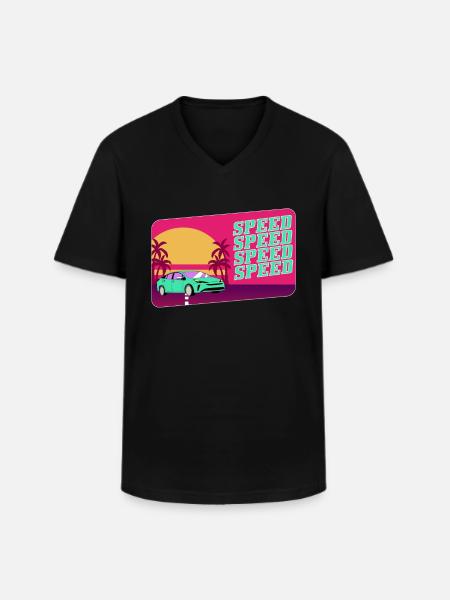Car sports car lovers - Men's V-Neck T-Shirt - black