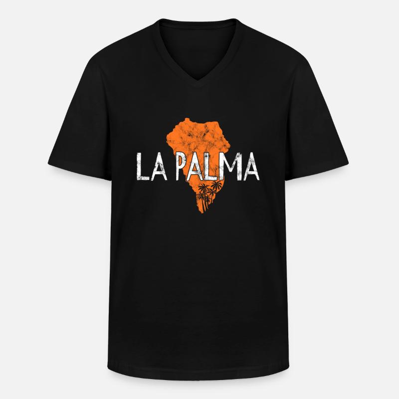 La palma - Männer-T-Shirt mit V-Ausschnitt - Schwarz