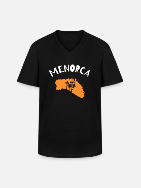 Menorca - Men's V-Neck T-Shirt - black