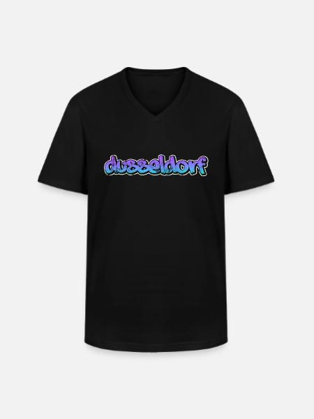 Dusseldorf - T-shirt col V Homme - noir