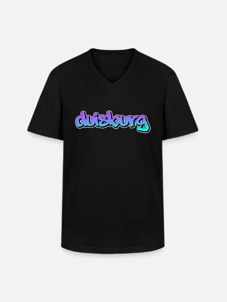 Duisbourg - T-shirt col V Homme - noir