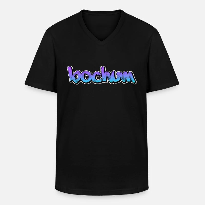 Bochum - Männer-T-Shirt mit V-Ausschnitt - Schwarz