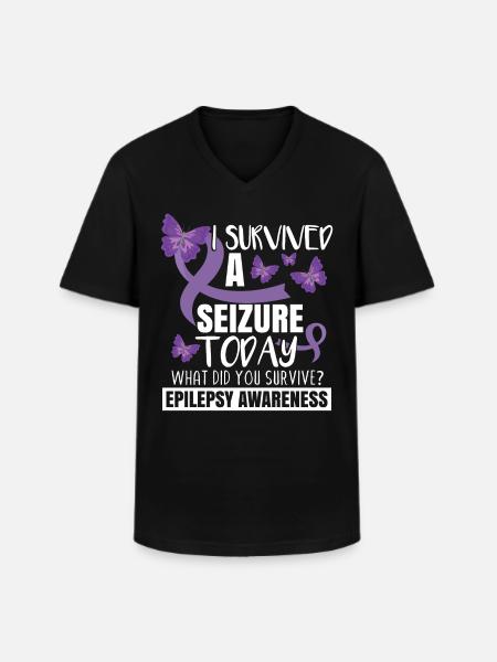Epilepsy Awareness - Men's V-Neck T-Shirt - black