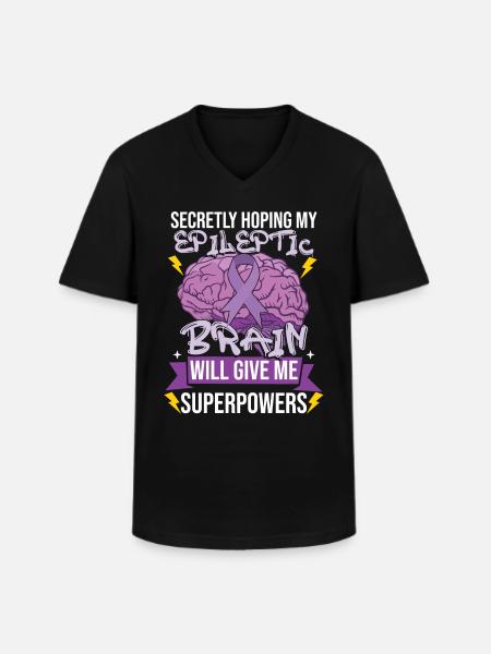 Epilepsy Awareness Month - Men's V-Neck T-Shirt - black