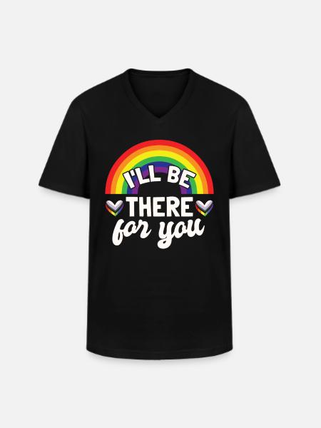LGBTQ Rainbow Pride Month - Men's V-Neck T-Shirt - black