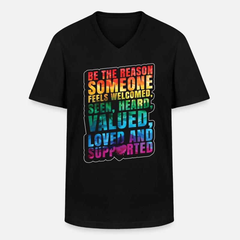 LGBT-Zitat - Männer-T-Shirt mit V-Ausschnitt - Schwarz