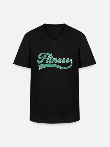 Lettrage d’aptitude - T-shirt col V Homme - noir