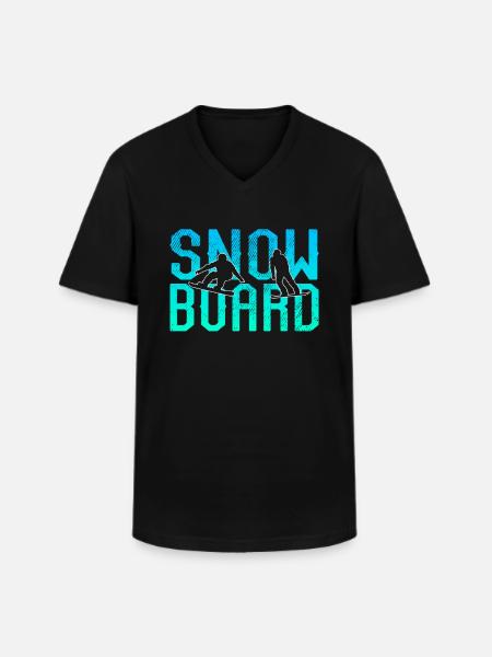 Planche à neige - T-shirt col V Homme - noir