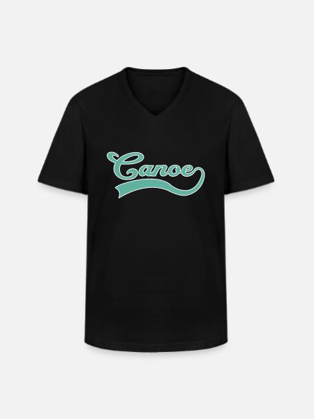 Canoe Canoeing lettering - Men's V-Neck T-Shirt - black
