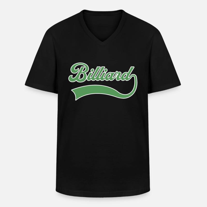 Billiard Schriftzug - Männer-T-Shirt mit V-Ausschnitt - Schwarz