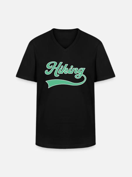 Hiking lettering - Men's V-Neck T-Shirt - black