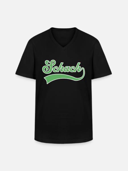 Schach Schriftzug - Männer-T-Shirt mit V-Ausschnitt - Schwarz