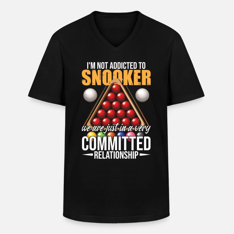Snooker lustig - Männer-T-Shirt mit V-Ausschnitt - Schwarz