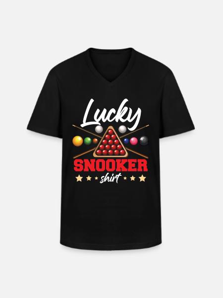 Lucky Snooker Shirt - Men's V-Neck T-Shirt - black
