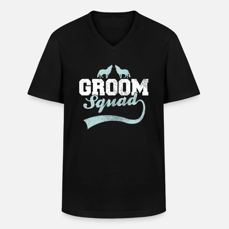Bräutigam's Wolfsrudel - Männer-T-Shirt mit V-Ausschnitt - Schwarz