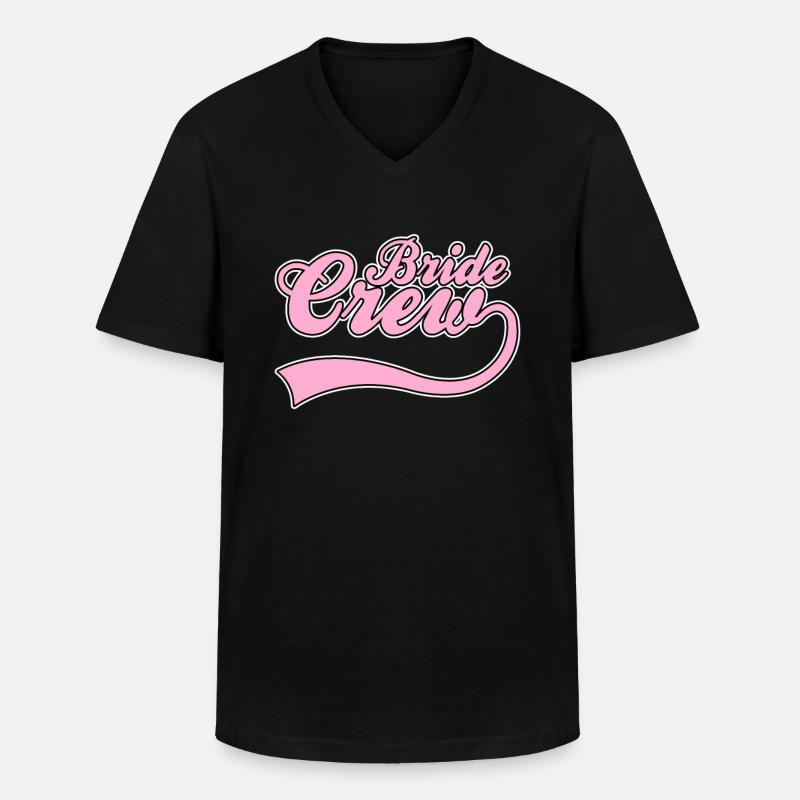 Team bride bride crew - Men's V-Neck T-Shirt - black