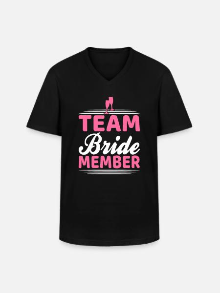 team bride Team Bride - Men's V-Neck T-Shirt - black