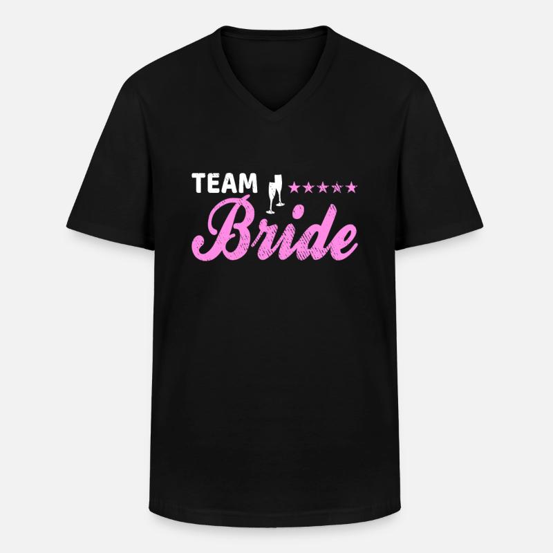 team bride Team Bride - Men's V-Neck T-Shirt - black